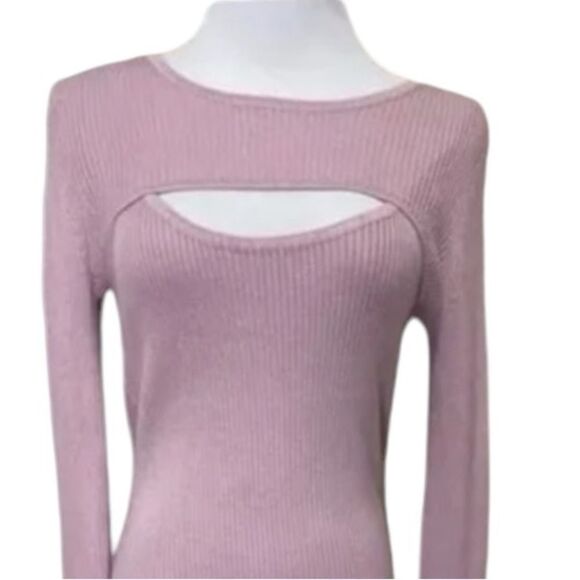 House of Harlow 1960 Two Piece Dress Shrug Set Sweater Truffle Pink S - Picture 2 of 11